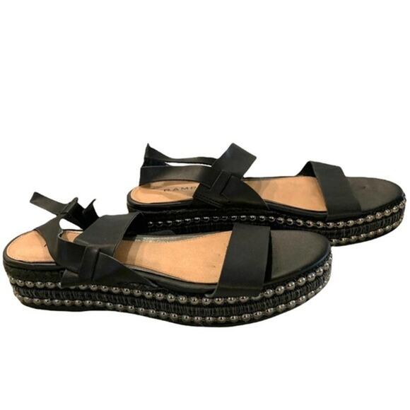 Rampage Sz 9‎ Kinnect Black Ankle Strap Sandals - Picture 6 of 8